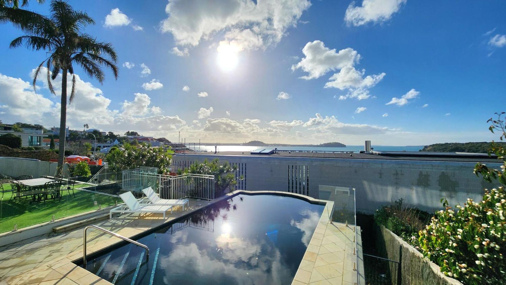奥克兰Orakei Grandeur Mansion With Sea Views & Pool别墅 外观 照片